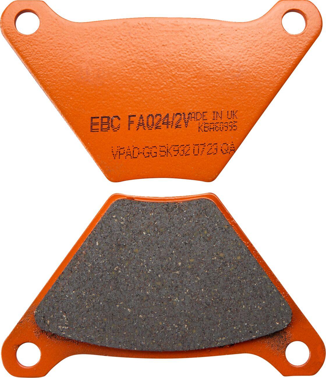 FA024/2V - EBC Vee Series Semi-Sintered Brake Pads For Harley Davidson FL 1200 Electra Glide 1972-1977 Front Left