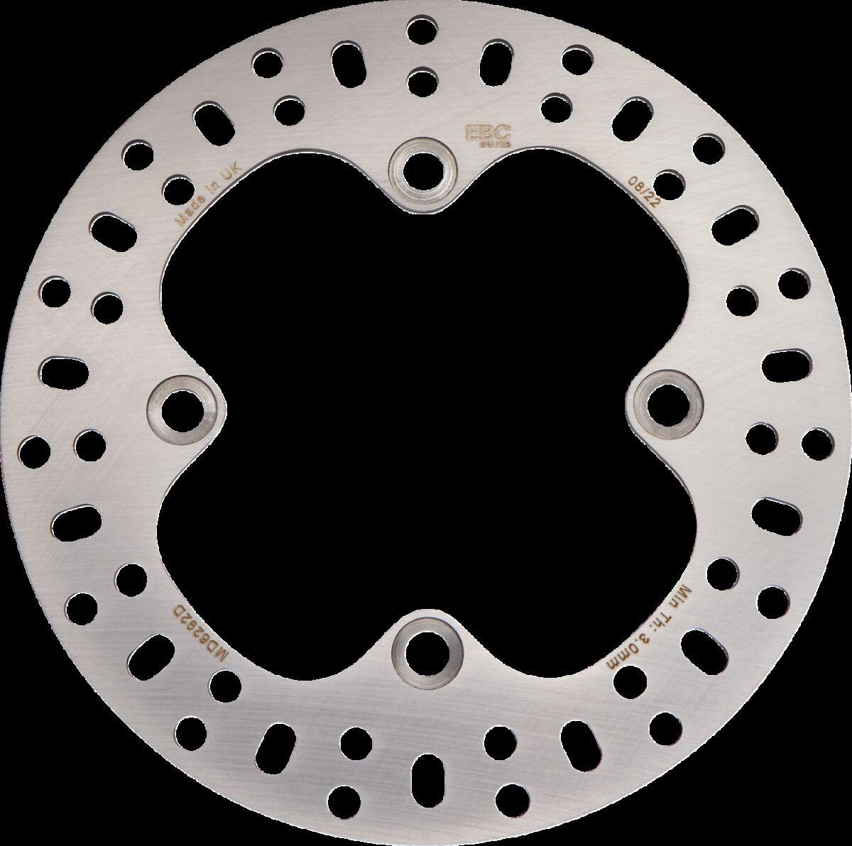 Ebc Zinc Md6292d - Brake Disc For Yamaha Yfm 550 Fg 4X4 Grizzly 2009 Rear