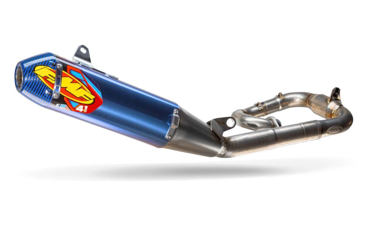 044490 - FMF Factory 4.1 RCT Titanium Exhaust System For Yamaha YZF450 2026 - Blue