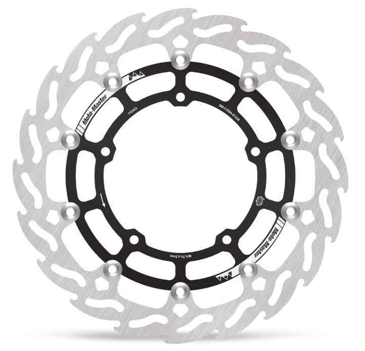 Moto Master Black/Silver/Stainless Steel 112453 - Brake Rotor For Yamaha Xtz 700 Tenere 2023-2025 Front Left