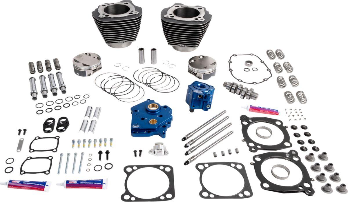 310-1400 - S&S Cycle 132" Power Package Engine Performance Kit For Harley Davidson FLHFB 1868 ABS 2023 - Black Granite