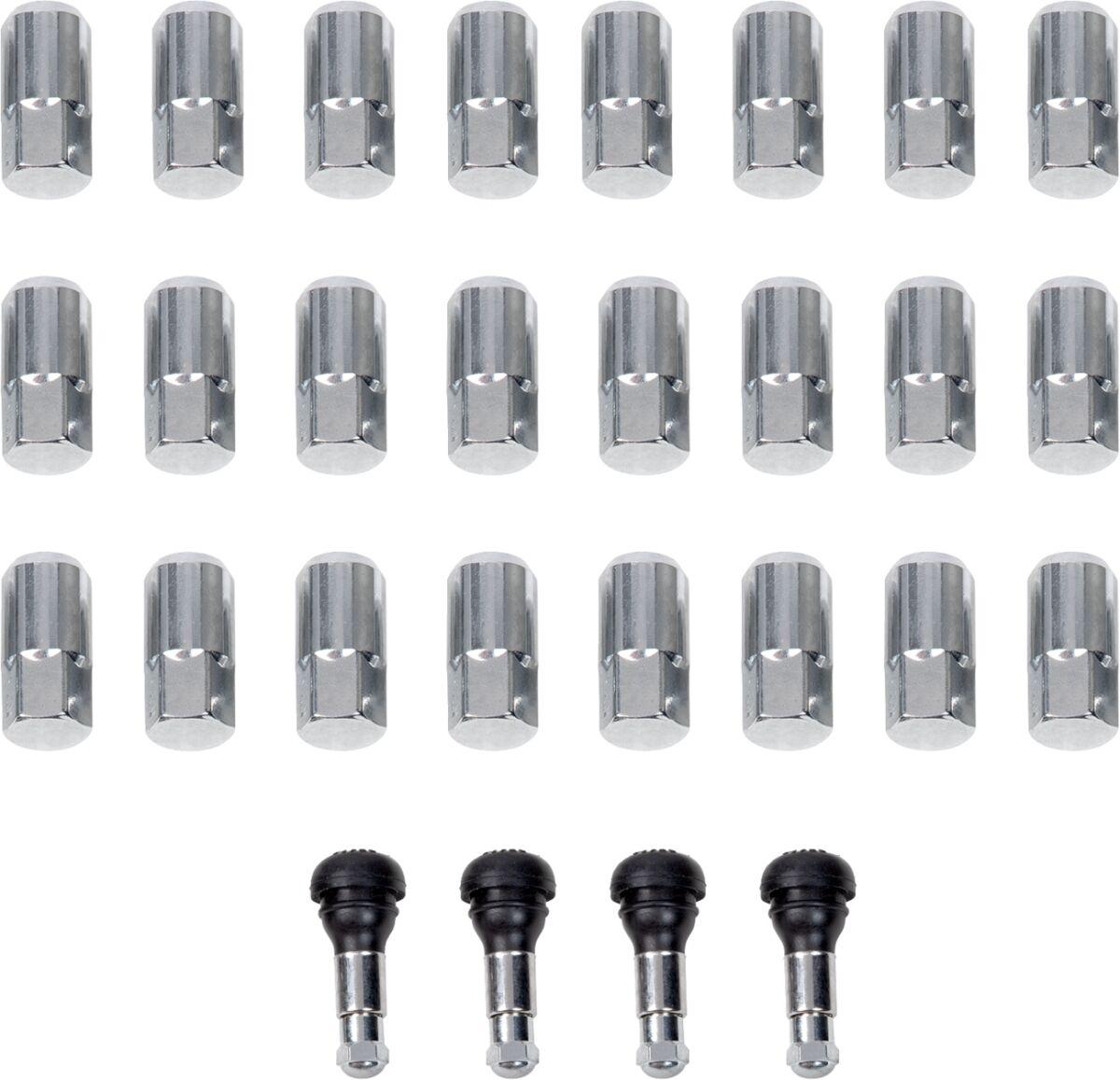 SP300MO207-24 - Moose Racing Wheel Lug Nuts with Valve Stems For Can Am Maverick Sport 1000 R 4X4 2024-2025 - Silver