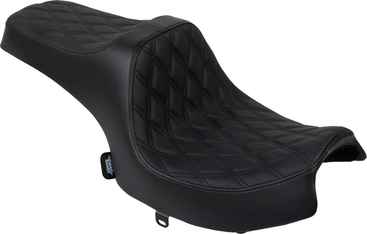 4718B - Drag Specialties Predator III Double Diamond Seat For Indian Challenger 108 ABS 2020-2025 - Black