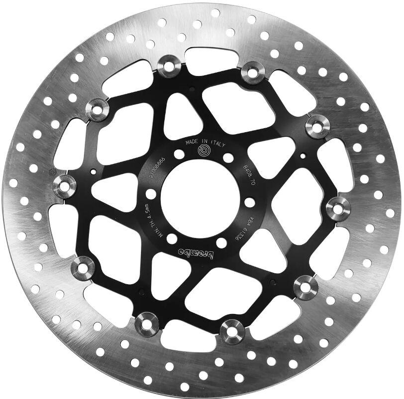 Brembo Black/Silver/Stainless Steel 78B40870 - Oro Prime Line Floating Brake Disc For Laverda 650 Strike 1998-1999 Front