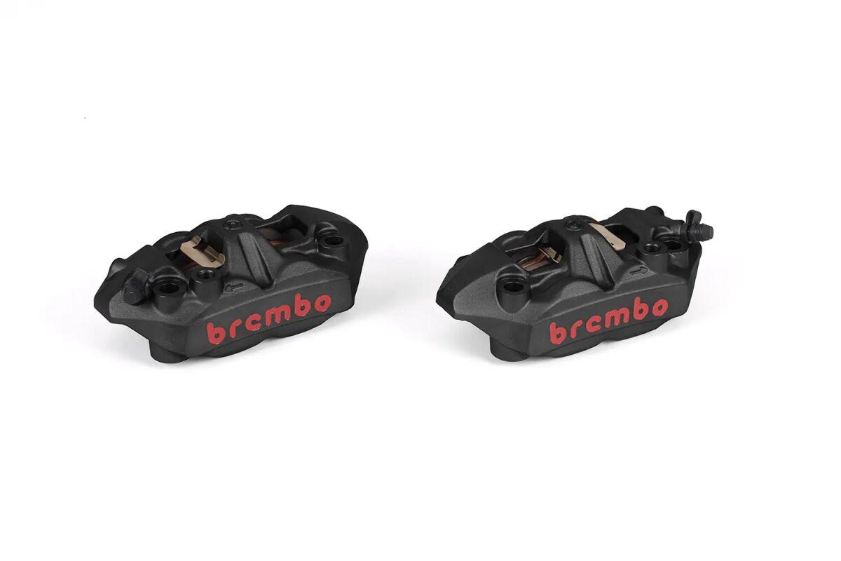 220A39750 - Brembo M4.34 Calipers For Honda CB1000R 2008-2017 Front - Black/Red