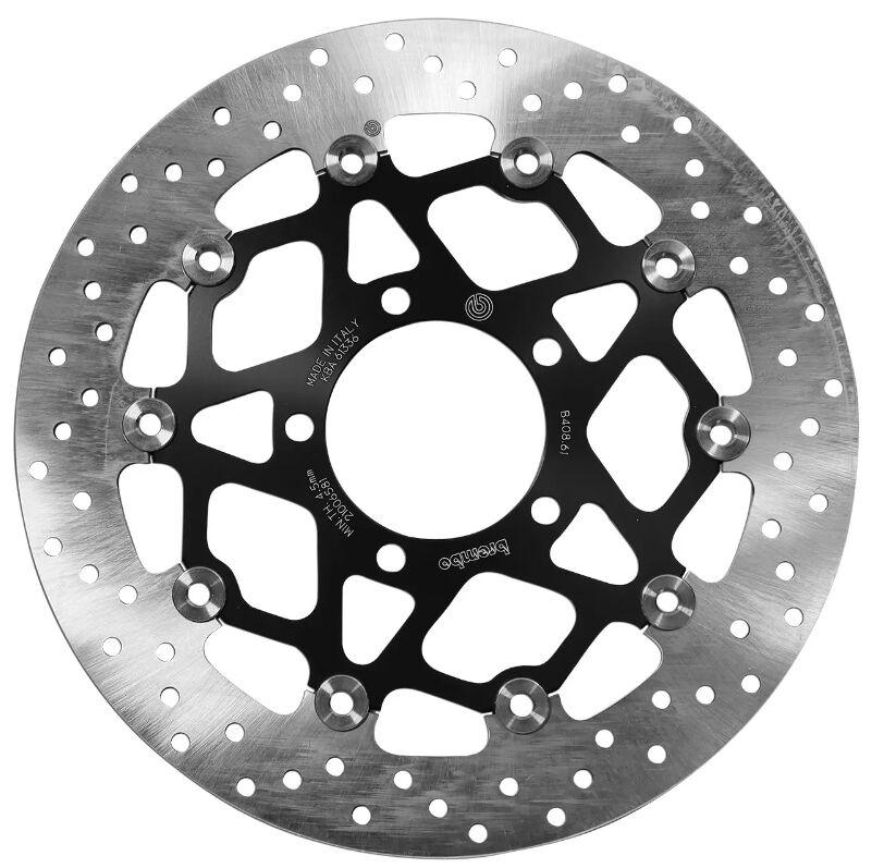 Brembo Black/Silver/Stainless Steel 78B40861 - Oro Prime Line Floating Brake Disc For Kawasaki Gtr 1400 2008-2011 Front