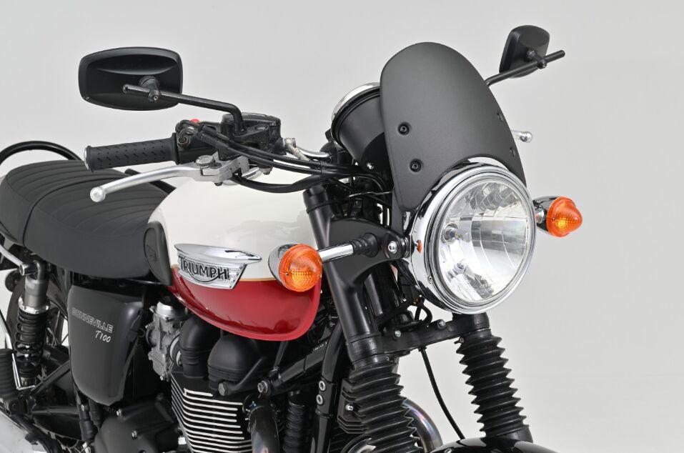 81726 - Daytona Aluminium Meter Visor With Bracket Set For Triumph Bonneville 1200 T120 ABS 2016-2026 - Black