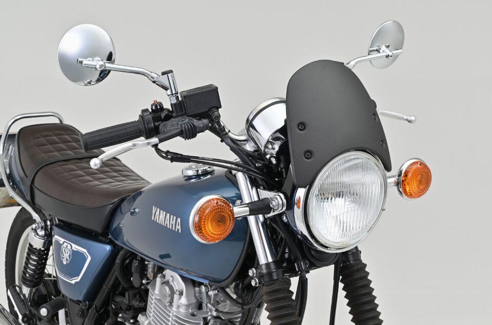 81722 - Daytona Aluminium Meter Visor With Bracket Set For Yamaha SR 400 2014-2016 - Black