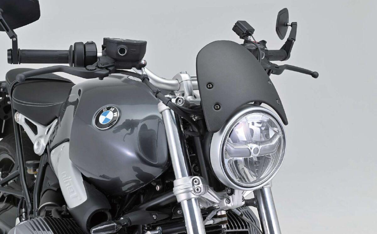 81716 - Daytona Aluminium Meter Visor with Bracket Set For BMW R Nine T ABS 2016-2023 - Black