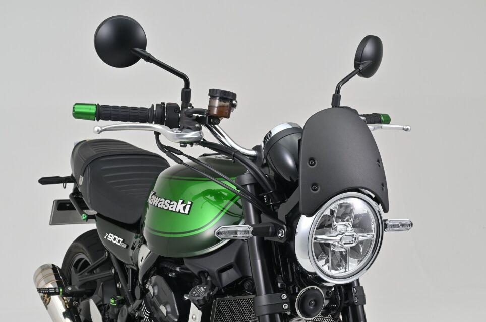 81725 - Daytona Aluminium Meter Visor With Bracket Set For Kawasaki Z 900 RS ABS 2018-2024 - Black