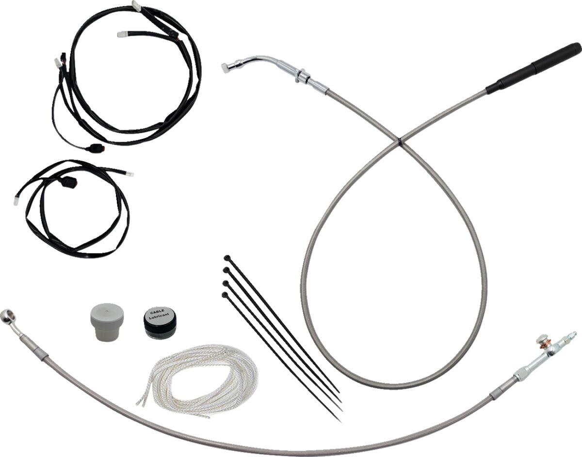 149014-C - Fat Baggers Inc. EZ Install Kit For Harley Davidson FLHX 1923 ABS 2024-2025 33 - 35.5cm (13" - 14") - Silver