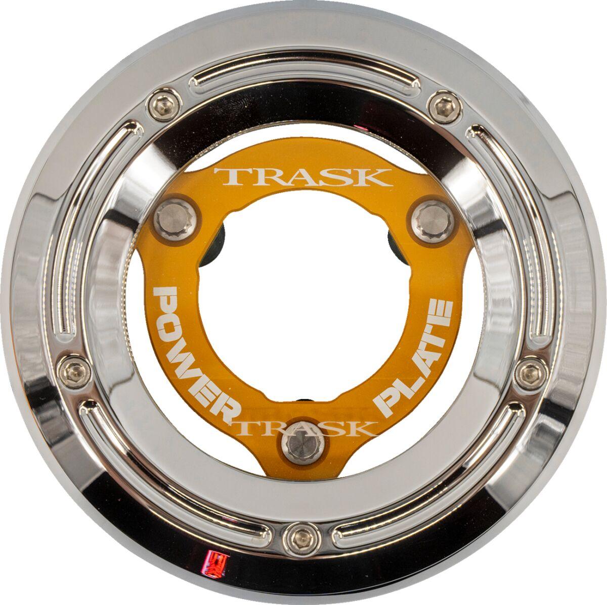 TM-0052-CH-GD - Trask Derby Cover & Power Plate Kit For Harley Davidson FLDE 1750 ABS 2019-2020 - Chrome/Gold
