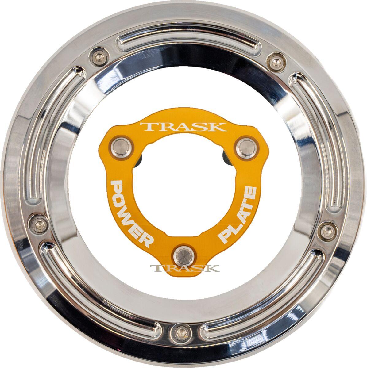 TM-0051-CH-GD - Trask Derby Cover & Power Plate Kit For Harley Davidson FLH 1868 ABS 2021 - Chrome/Gold