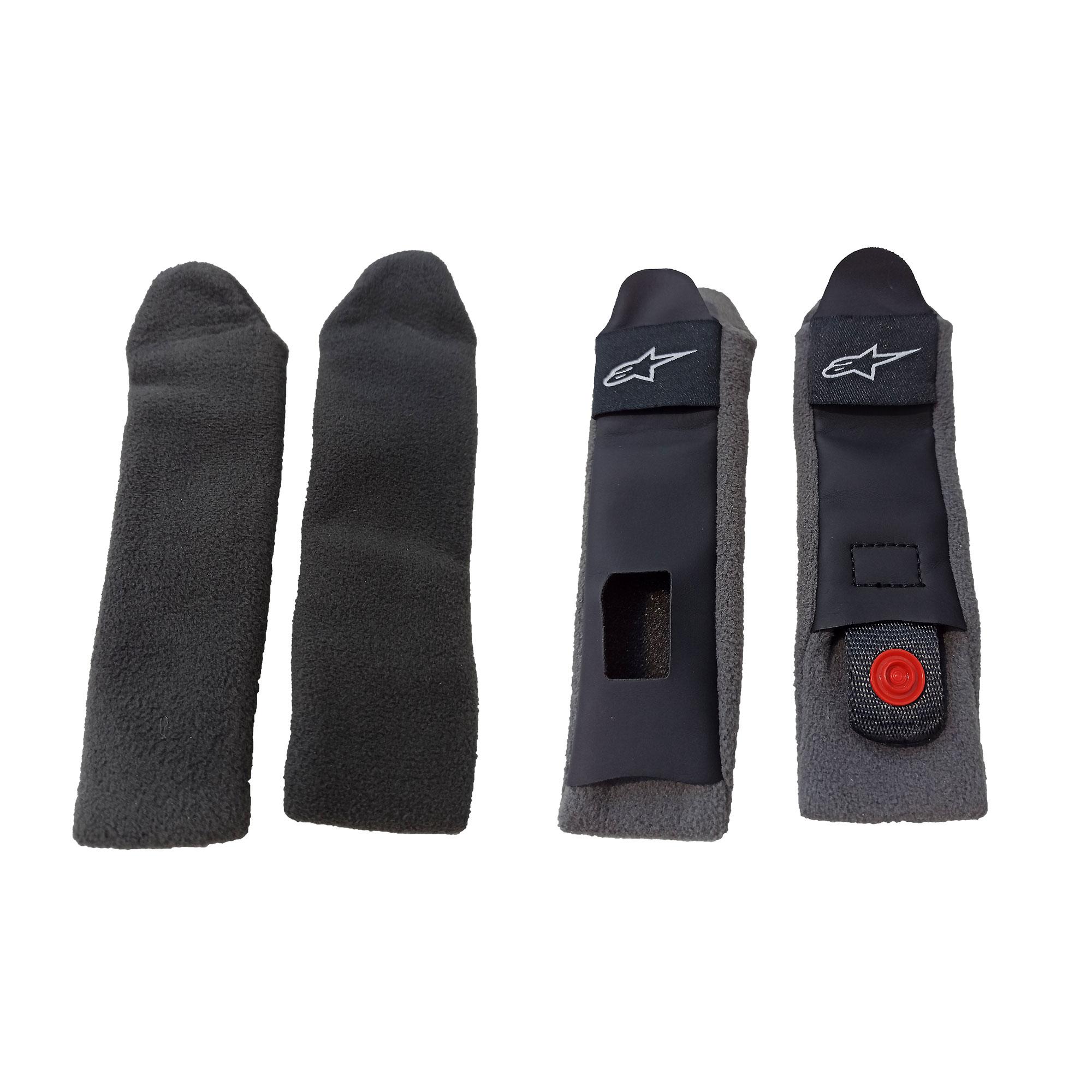 Alpinestars Black 50972 - S-R10 Chin Strap Covers
