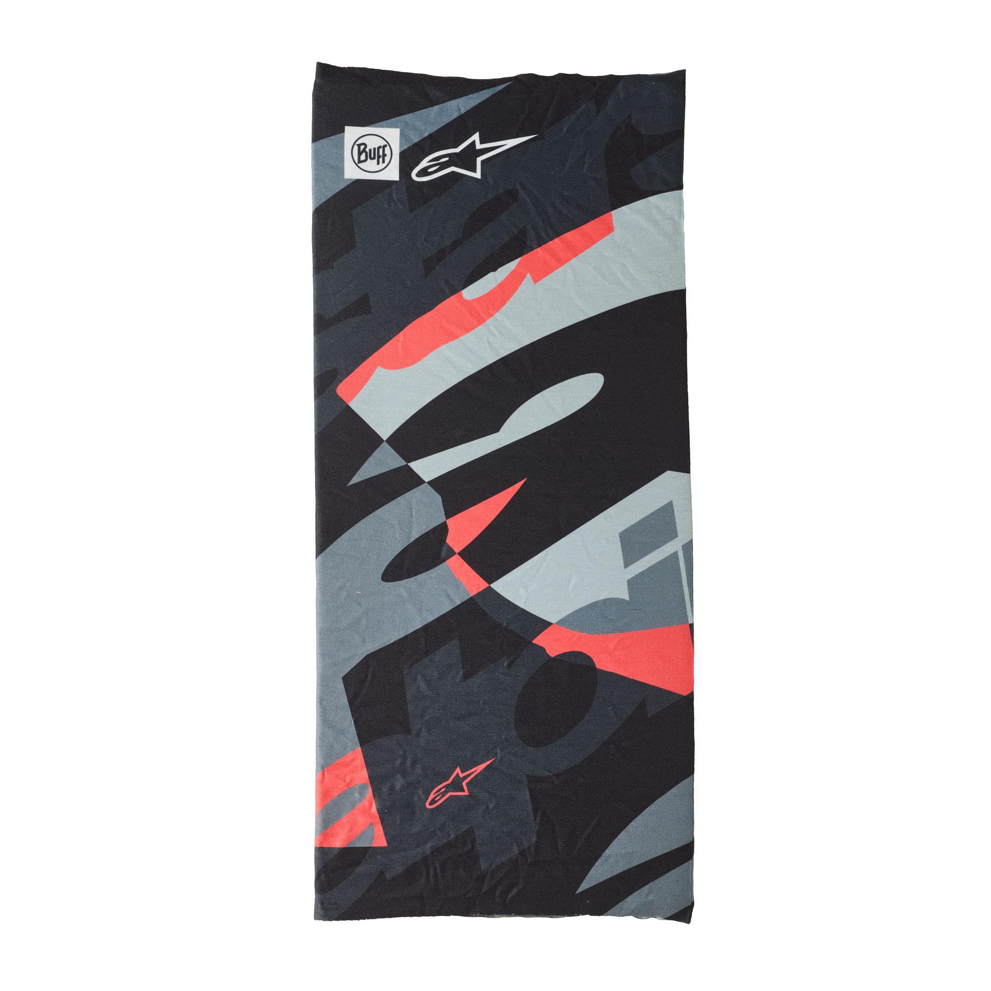 63400 - Alpinestars Buff Mogress Neck Tube Black Camo Red Fluo