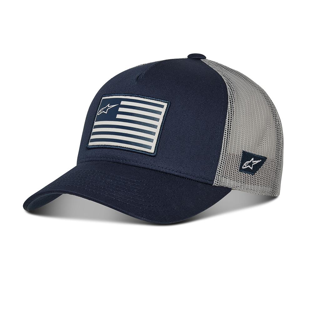 Alpinestars Navy Grey 40697 - Flag Snapback Hat