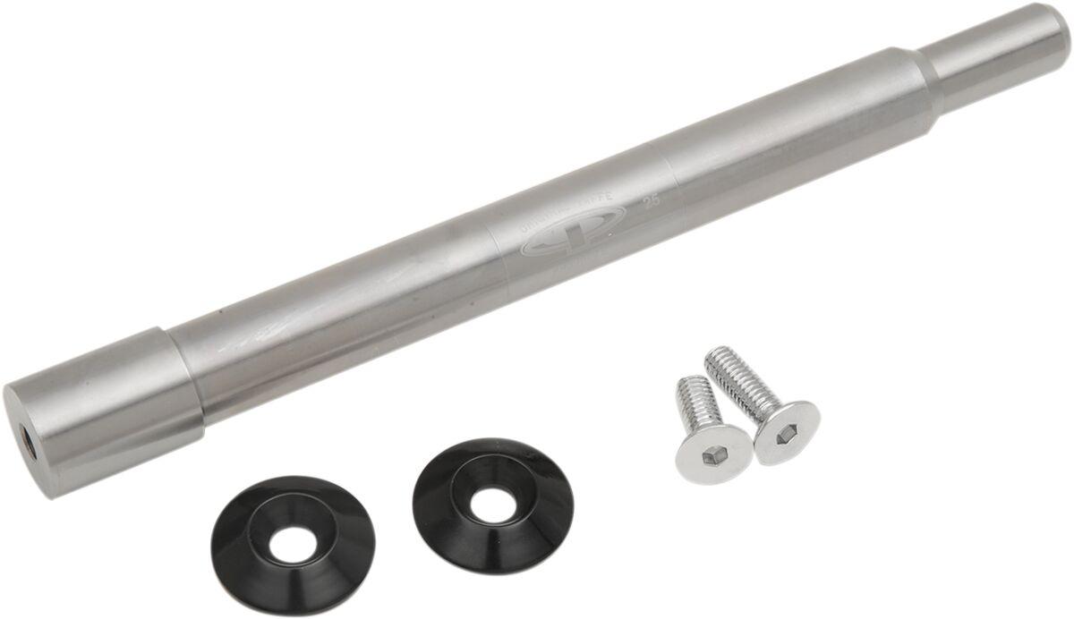 PYO:YAXLE-08-SM-B - Paul Yaffe Y-Axle Custom Front Axle Kit with Smooth Style Axle Cover For Harley Davidson FLHR 1584 2008-2011 Front - Black