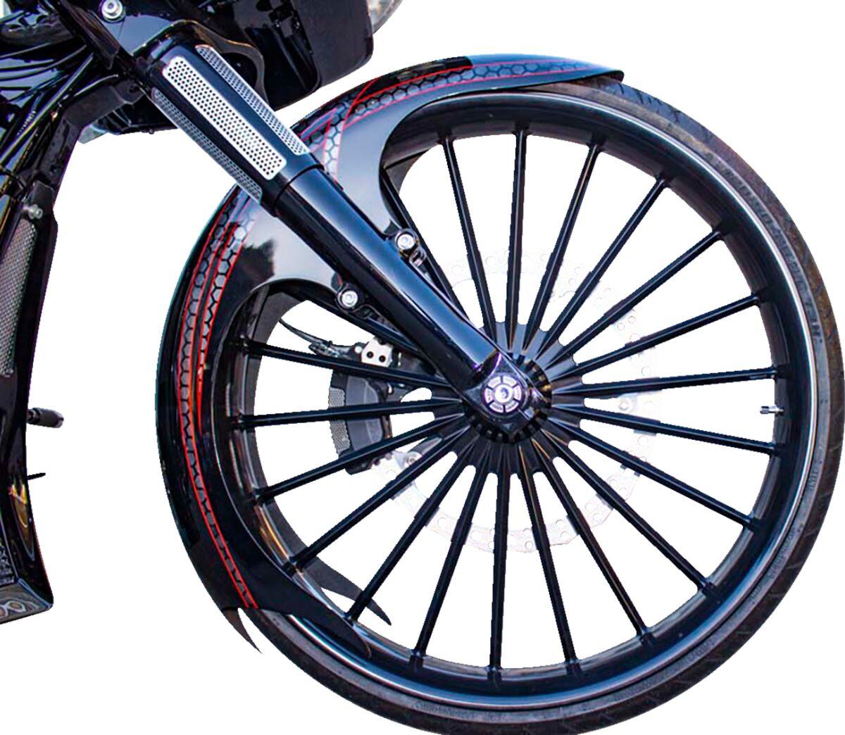 TALON21-14L-B - Paul Yaffe Steel Talon Fender For Harley Davidson FLH 1868 ABS 2021 53.3 cm (21") Front - E-Coating/Unfinished