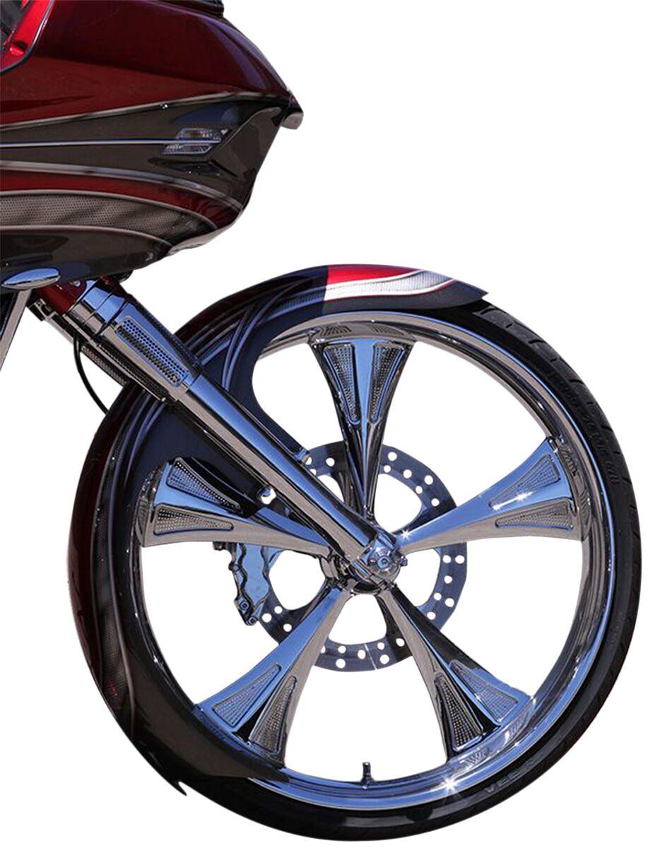 PYO:TALON21-13E-S - Paul Yaffe Steel Talon Fender For Harley Davidson FLHR 1340 1994-1998 53.34 cm (21") Front