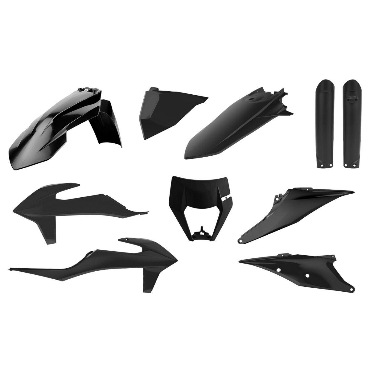 91017 - Polisport Full Plastics Kit For KTM EXC150 TPI 2020-2021 - Black