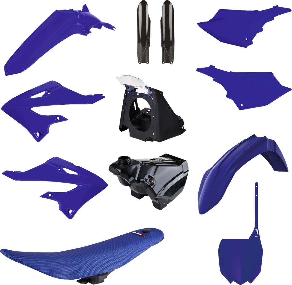 Polisport Black/Blue/Oem 91571 - Restyle Plastics Kit For Yamaha Yz125 2002-2021
