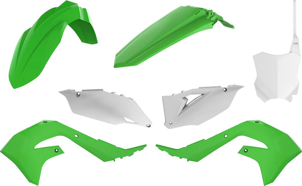 91495 - Polisport Plastics Kit For Kawasaki KXF450 2019-2020 - Green/White