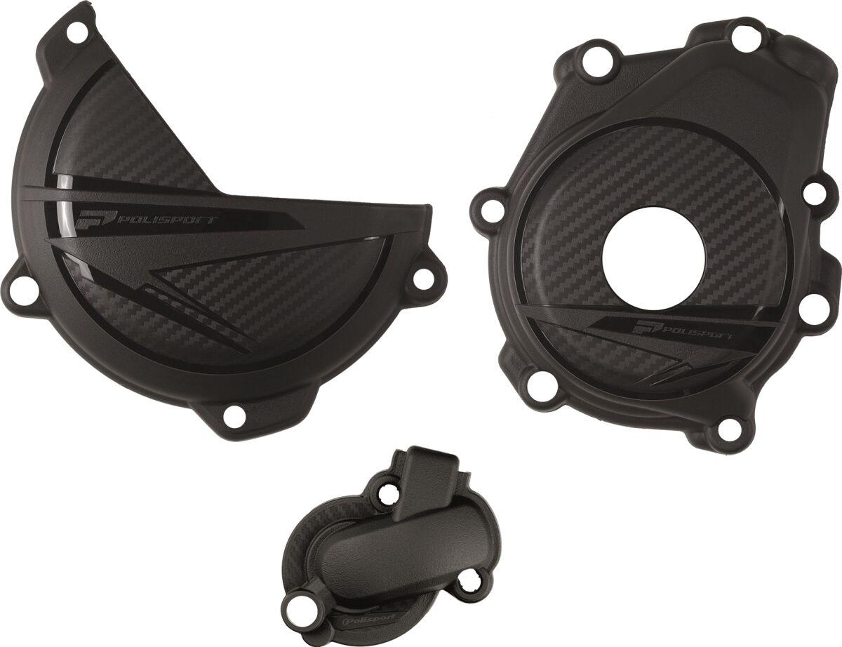 91372 - Polisport Full Engine Protector Kit For Husqvarna FC450 2023-2024 - Black