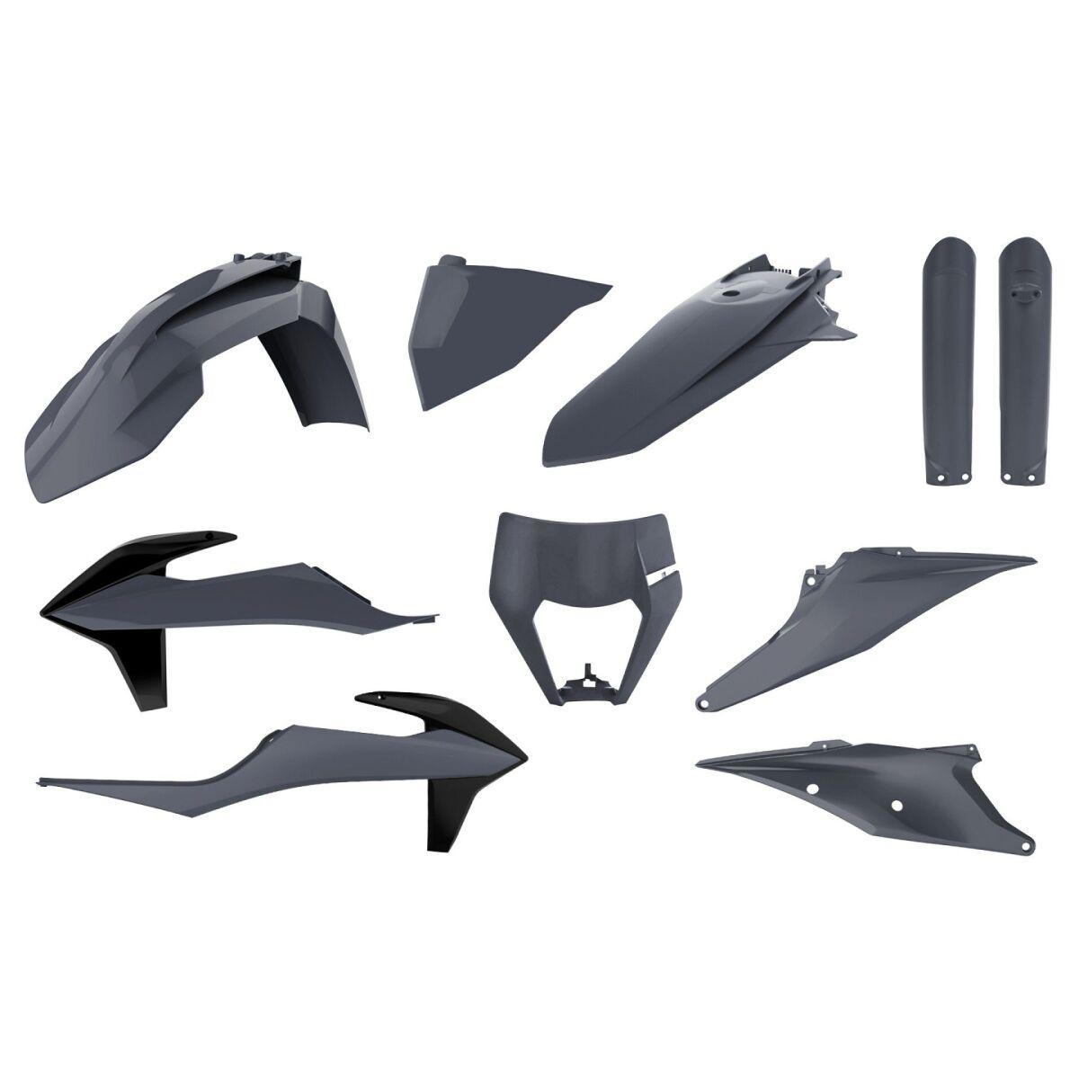90917 - Polisport Full Plastics Kit For KTM EXC150 TPI 2020-2021 - Grey