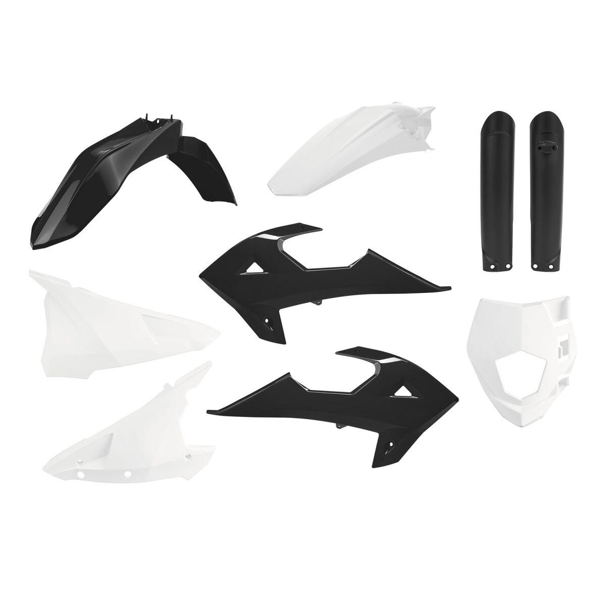 91037 - Polisport Full Plastics Kit For Gas Gas EC 200 2018-2020 - Black/White