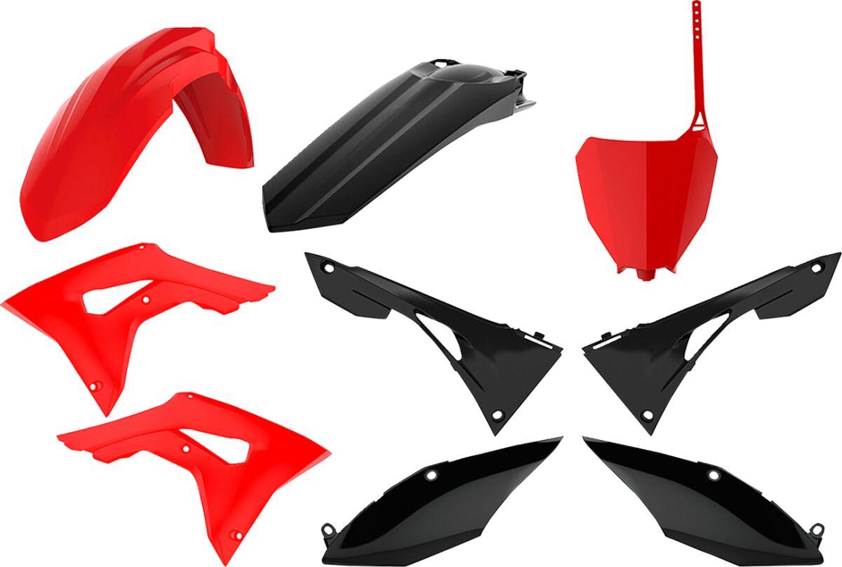 91538 - Polisport Plastics Kit For Honda CRF250R 2018-2021 - Black/Red