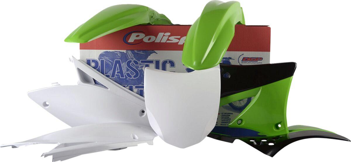 91566 - Polisport Plastics Kit For Kawasaki KXF450 2009-2011 - OEM Black/Green/White