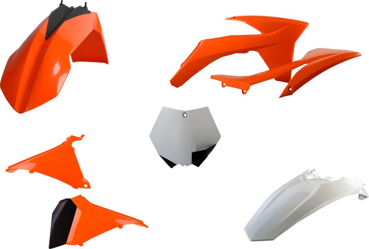91443 - Polisport Plastics Kit For KTM SX125 2011 - Black/OEM/Orange/White