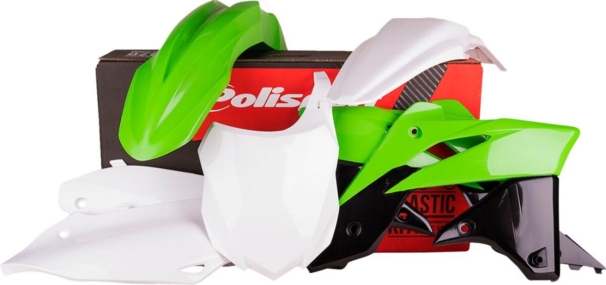 Polisport Black/Green/Oem/White 91488 - Plastics Kit For Kawasaki Kxf250 2013-2016