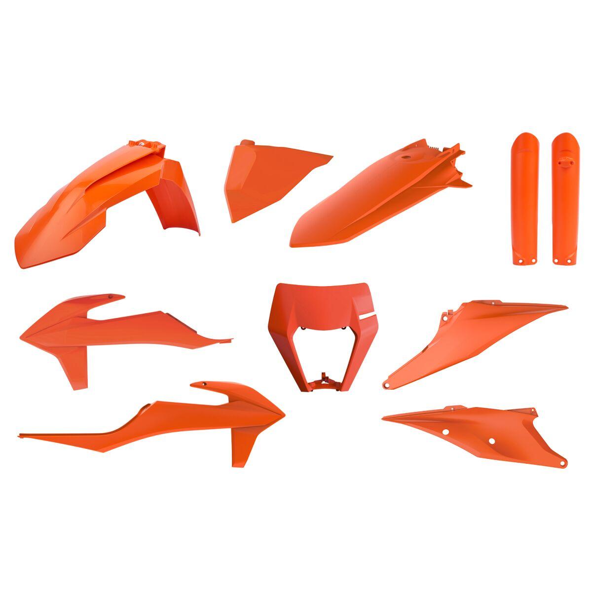 91041 - Polisport Full Plastics Kit For KTM EXC150 TPI 2020-2021 - Orange