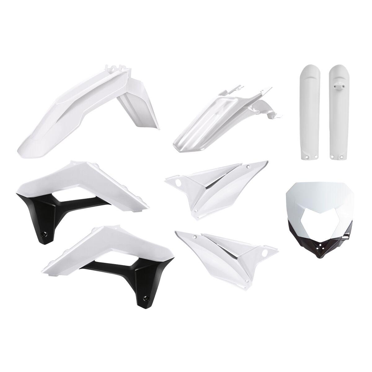 90857 - Polisport Full Plastics Kit For Sherco SE 250 2018-2023 - Black/White