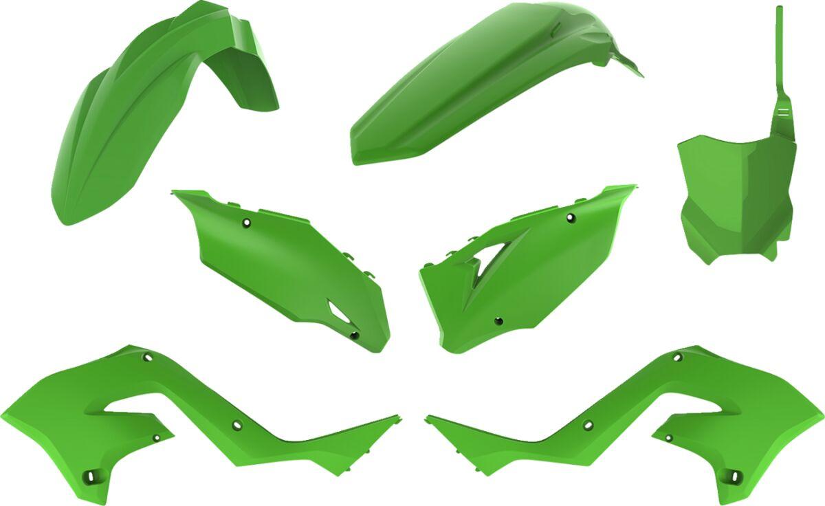 Polisport Green/Oem 90933 - Full Plastics Kit For Kawasaki Kx125 2003-2008