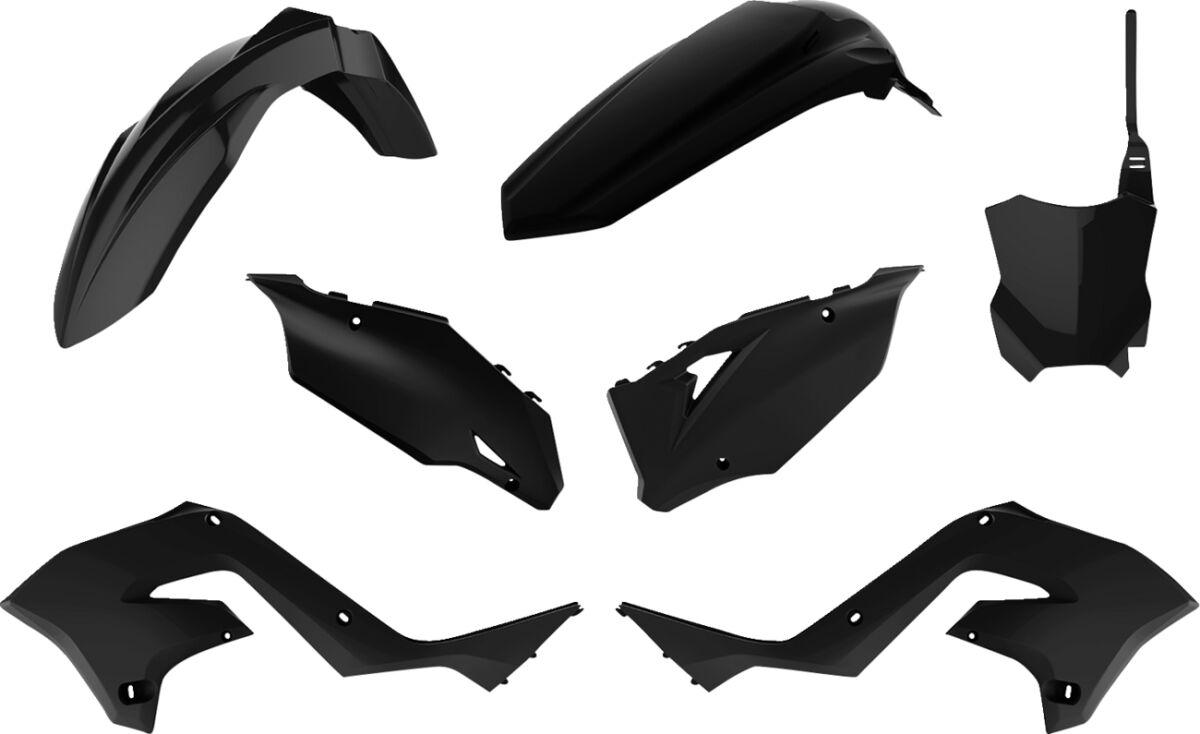 Polisport Black 90934 - Full Plastics Kit For Kawasaki Kx125 2003-2008