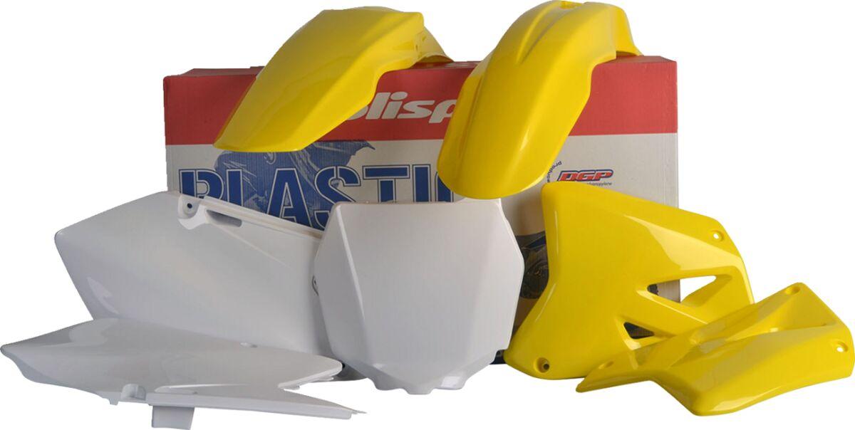 91420 - Polisport Plastics Kit For Suzuki RM 125 2001-2008 - OEM/White/Yellow