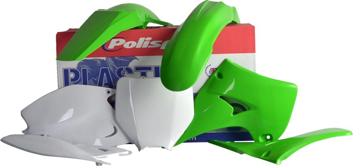Polisport Green/Oem/White 91480 - Plastics Kit For Kawasaki Kx125 2003-2008