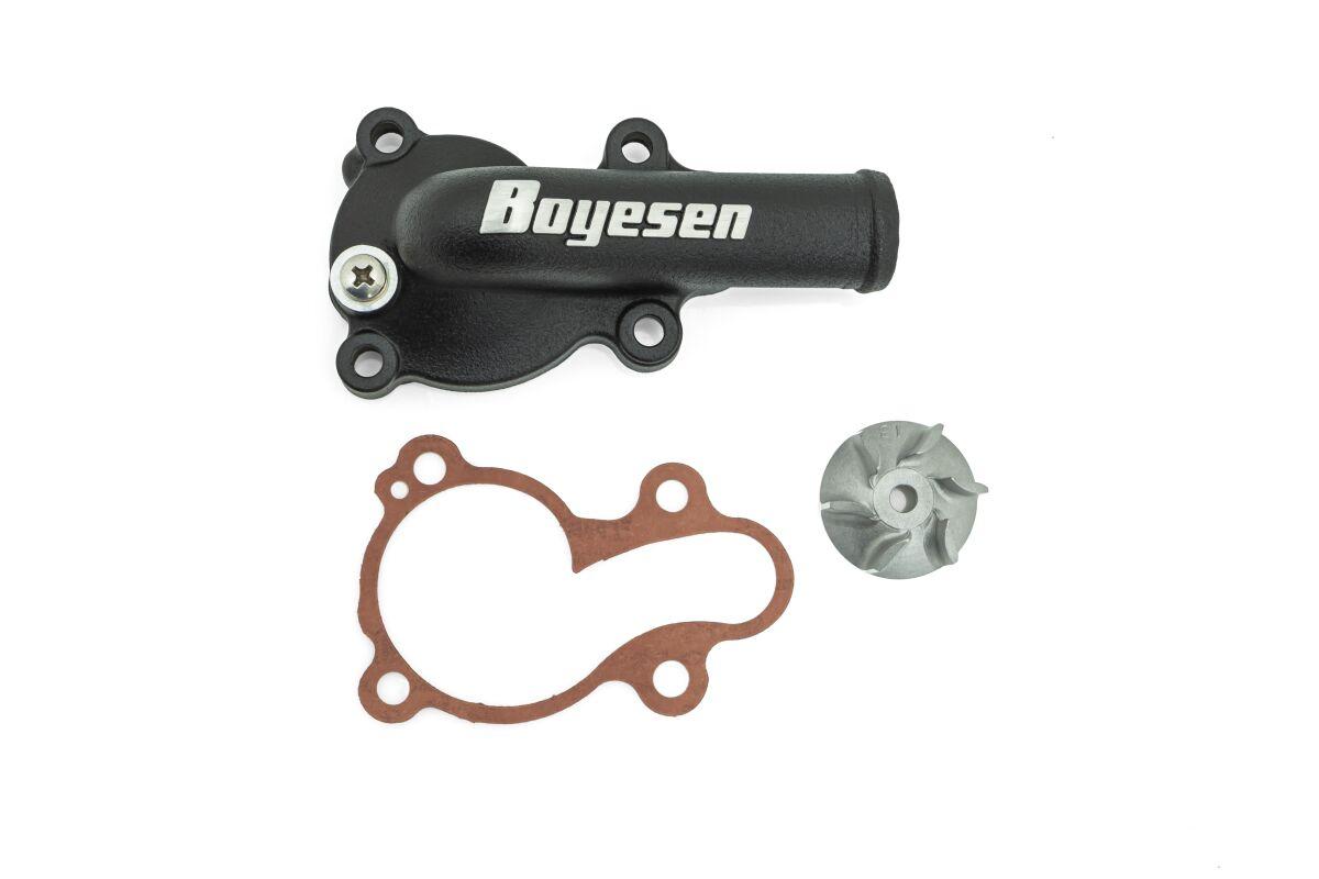 WPK-18CB - Boyesen Supercooler Water Pump Cover & Impeller Kit For Kawasaki KX450 2021-2023 - Black