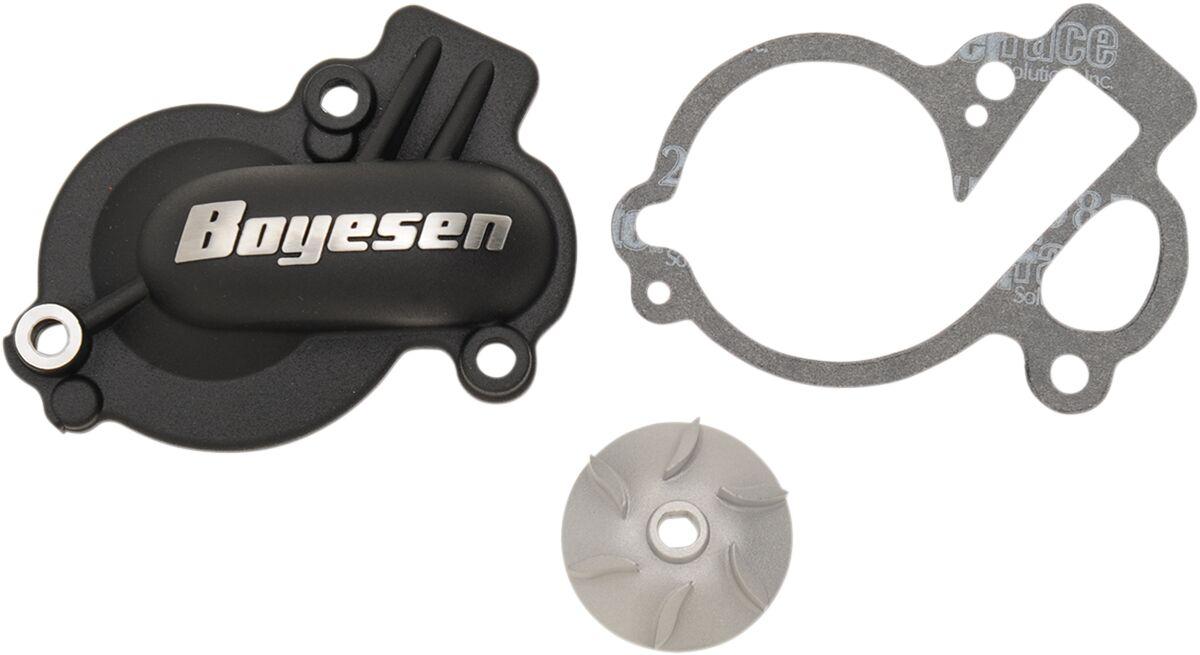WPK-45AB - Boyesen Supercooler Water Pump Cover & Impeller Kit For Gas Gas EX 450 F 2021-2024 - Black