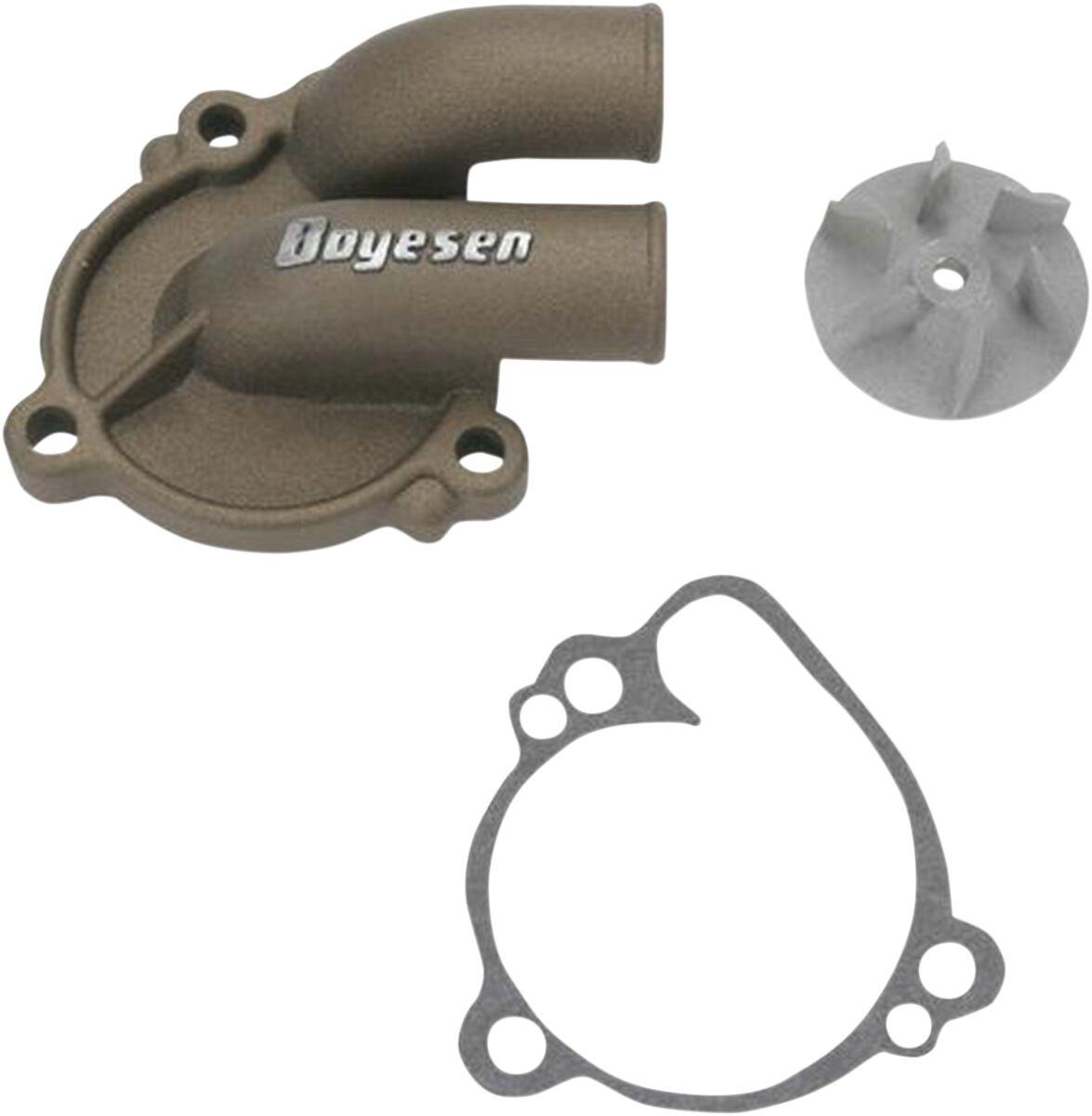 WPK-10M - Boyesen Supercooler Water Pump Cover & Impeller Kit For Kawasaki KX100 2001-2021 - Magnesium