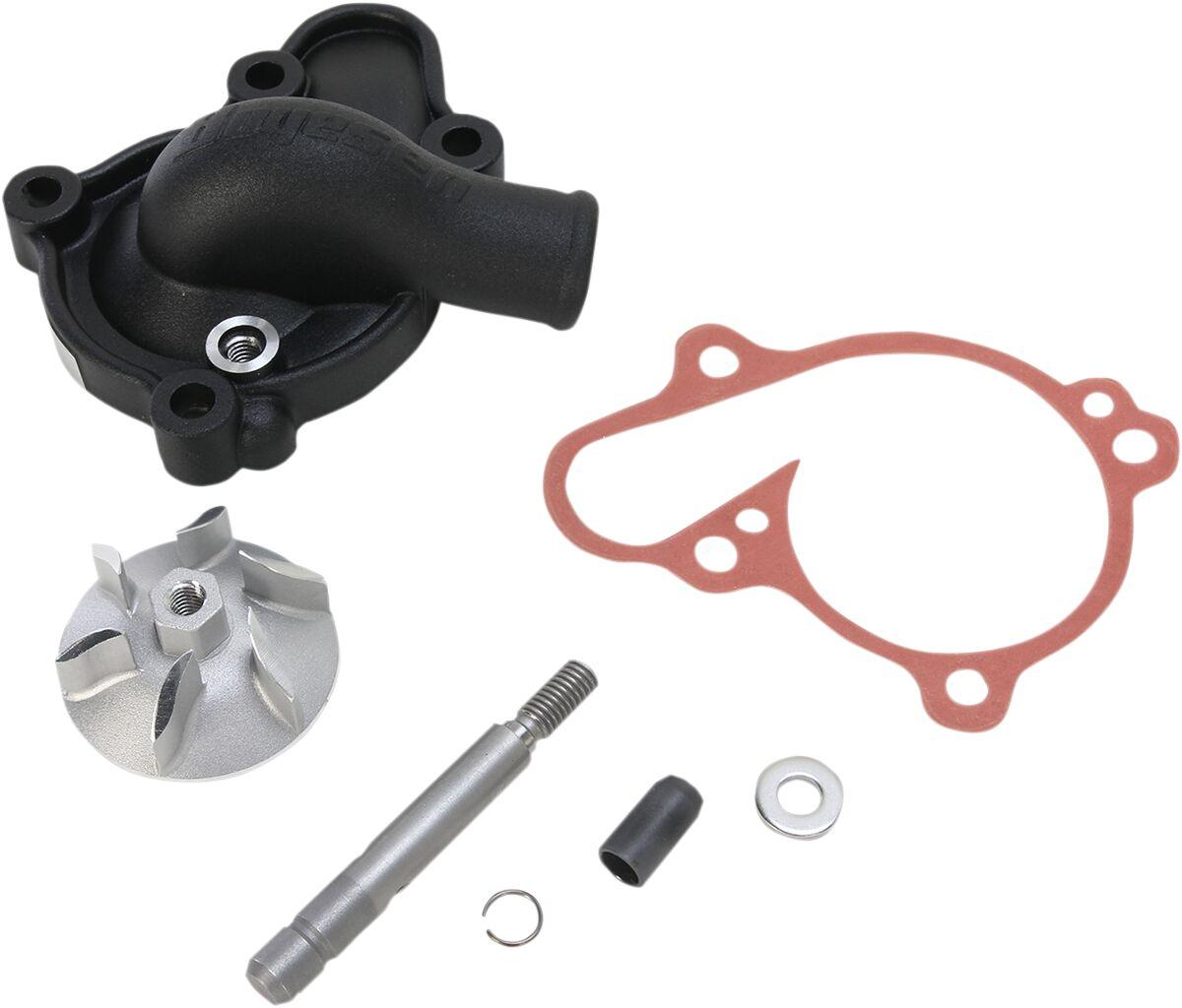 WPK-31AB - Boyesen Supercooler Water Pump Covers & Impeller Kit For Yamaha YZ125 2005-2026 - Black/Silver