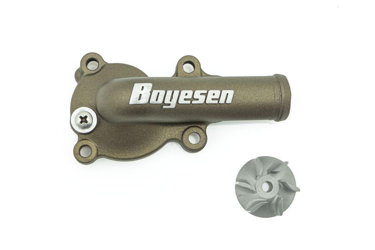 WPK-18CM - Boyesen Supercooler Water Pump Cover & Impeller Kit For Kawasaki KX250 2021-2024 - Magnesium