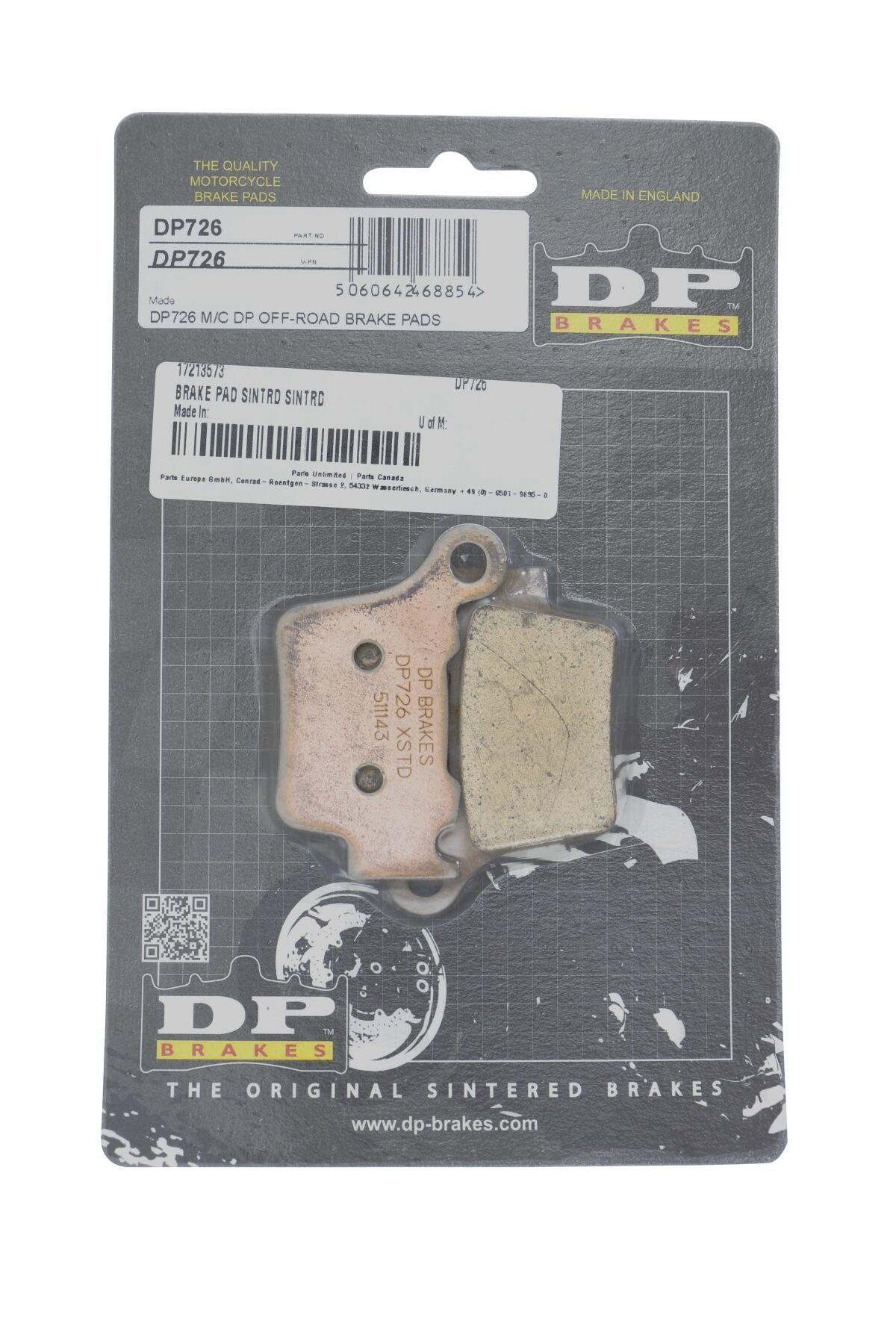 DP726 - DP Brakes Sintered Metal Brake Pads For Gas Gas MC65 2023-2024