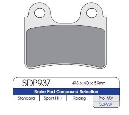 SDP937 - DP Brakes SDP Pro MX High Performance Brake Pads For Gas Gas Contact 250 RR 2020 Front