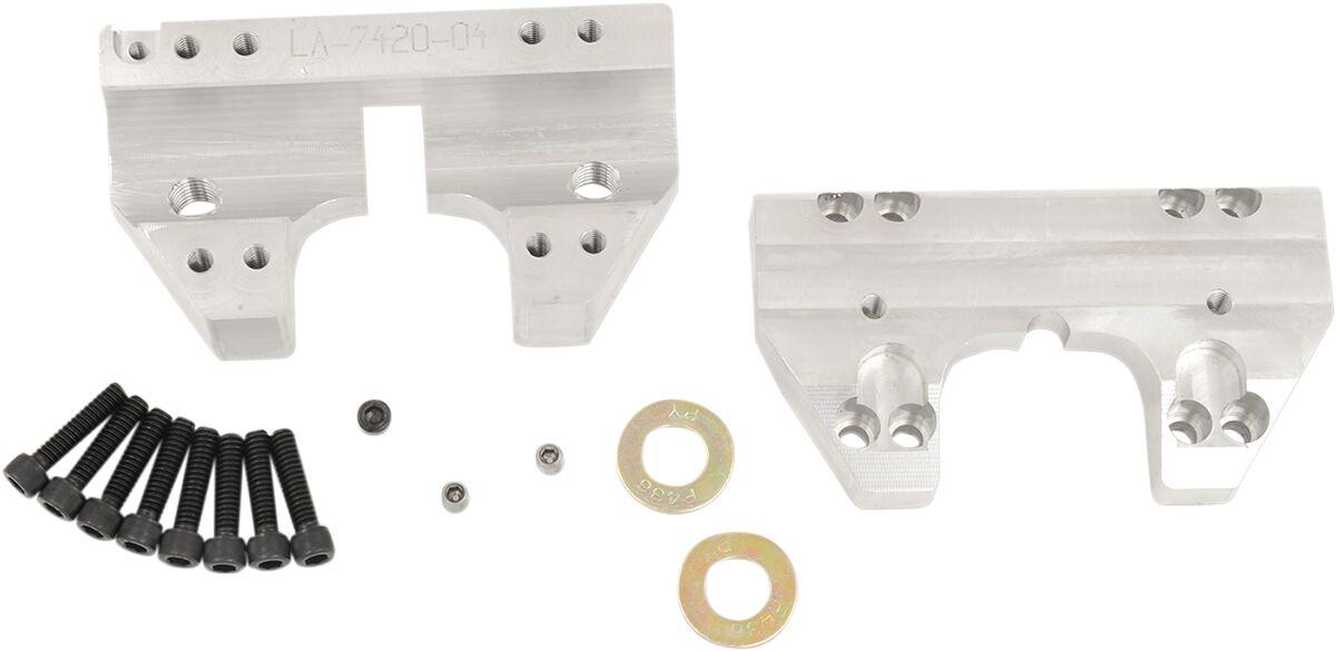 LA-7425-04 - LA Choppers Handlebar Clamp Set For Harley Davidson FLHR 1690 2014-2015 1-1/2 - Raw