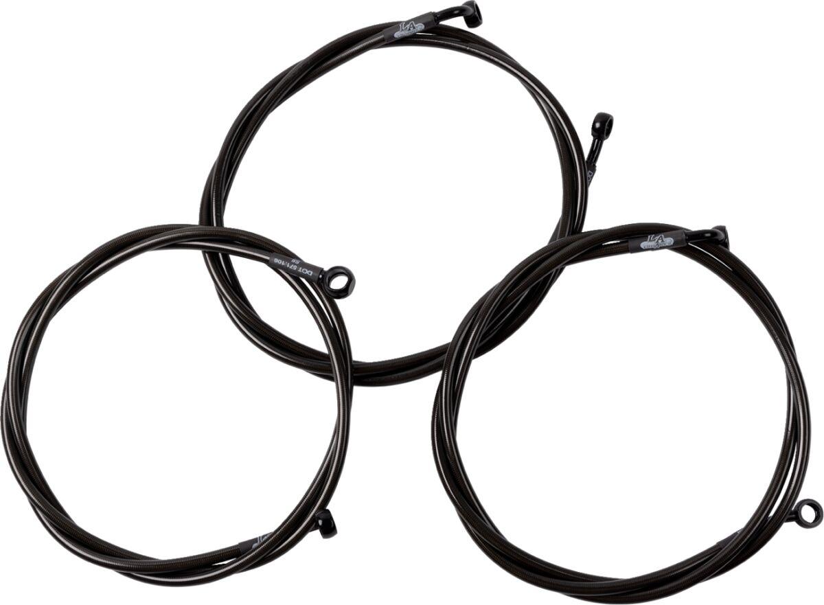 LA-8059B08M - LA Choppers Brake Line Kit For Harley Davidson FLHRXS 1868 ABS 2024 08-10 FL 24+ Midnight Black