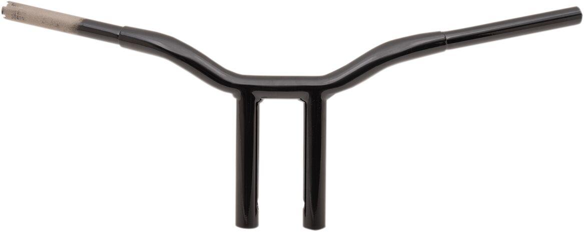 LA-7337-10B - LA Choppers Kage Fighter Welded Straight-Riser Handlebar 25.5 cm (10") - Black