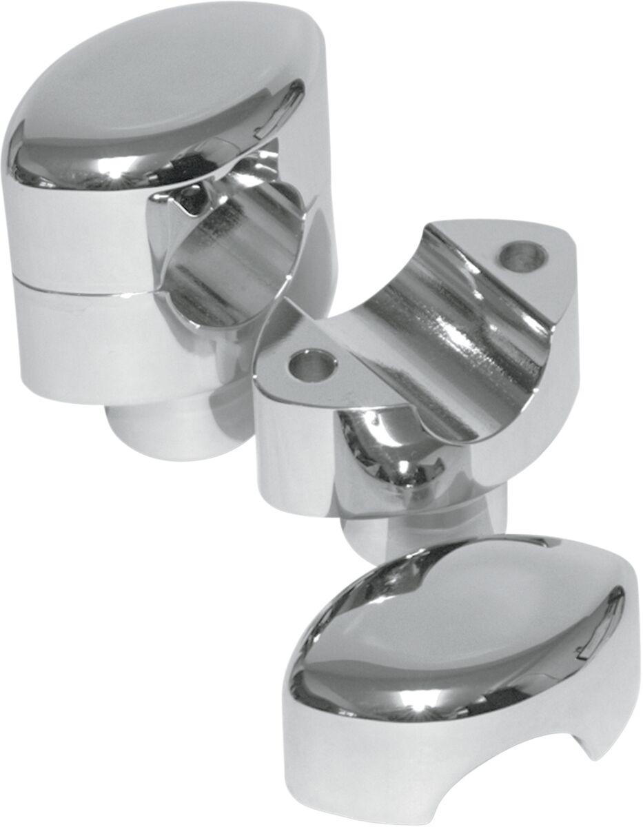LA-7402-01 - LA Choppers Handlebar Risers for 1" Handlebars For Suzuki C 50 2005-2025 38.1 mm (1-1/2") - Chrome